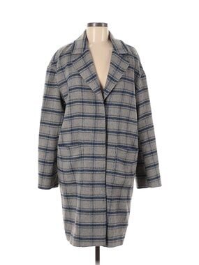 Avec Les Filles Gray Plaid Coat